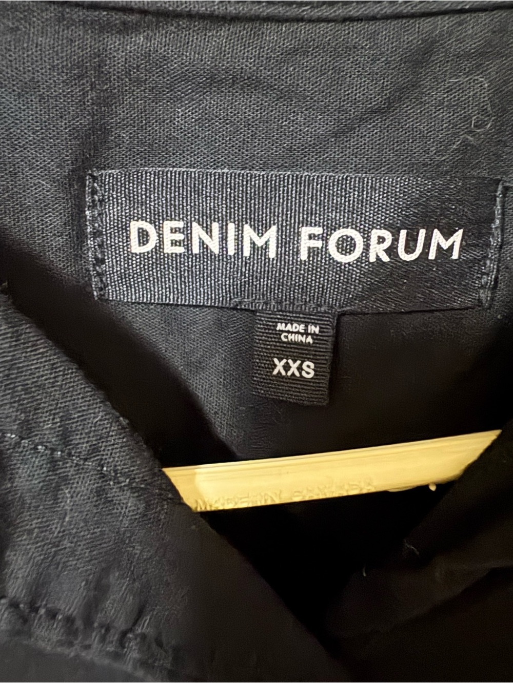 Denim Forum Black Short-Sleeve Button | Sz XXS - Picture 3 of 3